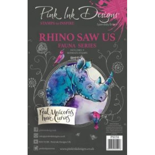 Rhino Saw Us - Pink Ink Designs Clear Stamps Set pi058